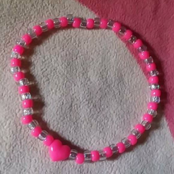 pink heart kandi choker - Picture 5 of 8